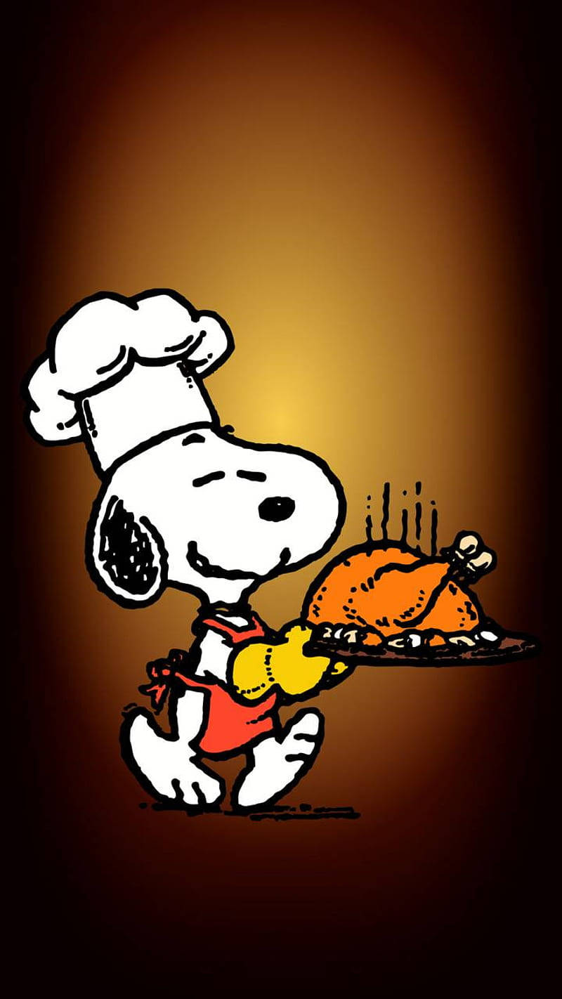 Peanuts Thanksgiving Cooked Turkey Wallpaper