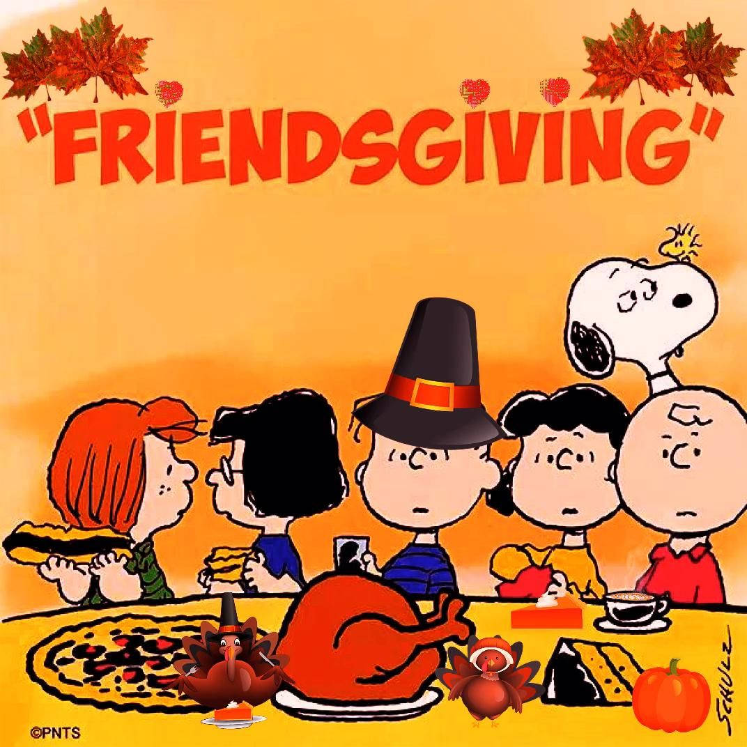 Peanuts Thanksgiving Friendsgiving Meal Wallpaper