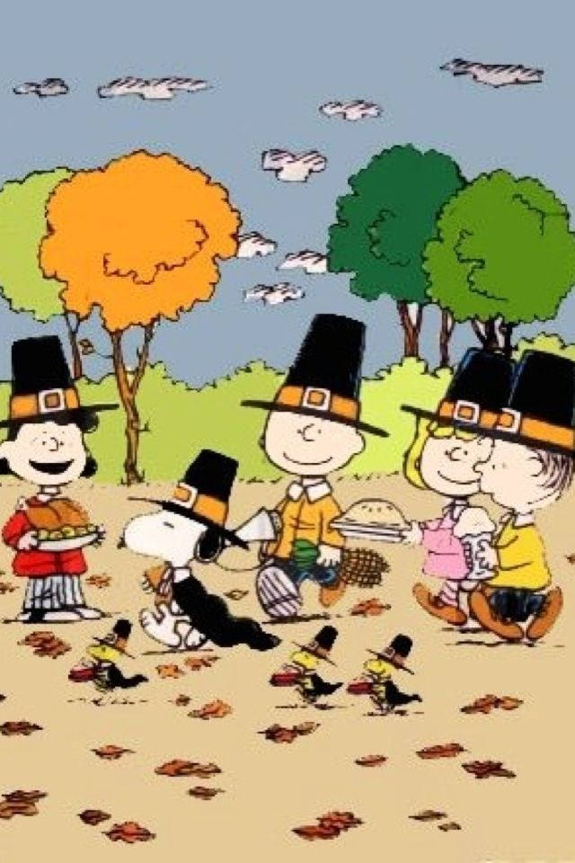 Peanuts Thanksgiving Pilgrim Charlie Wallpaper