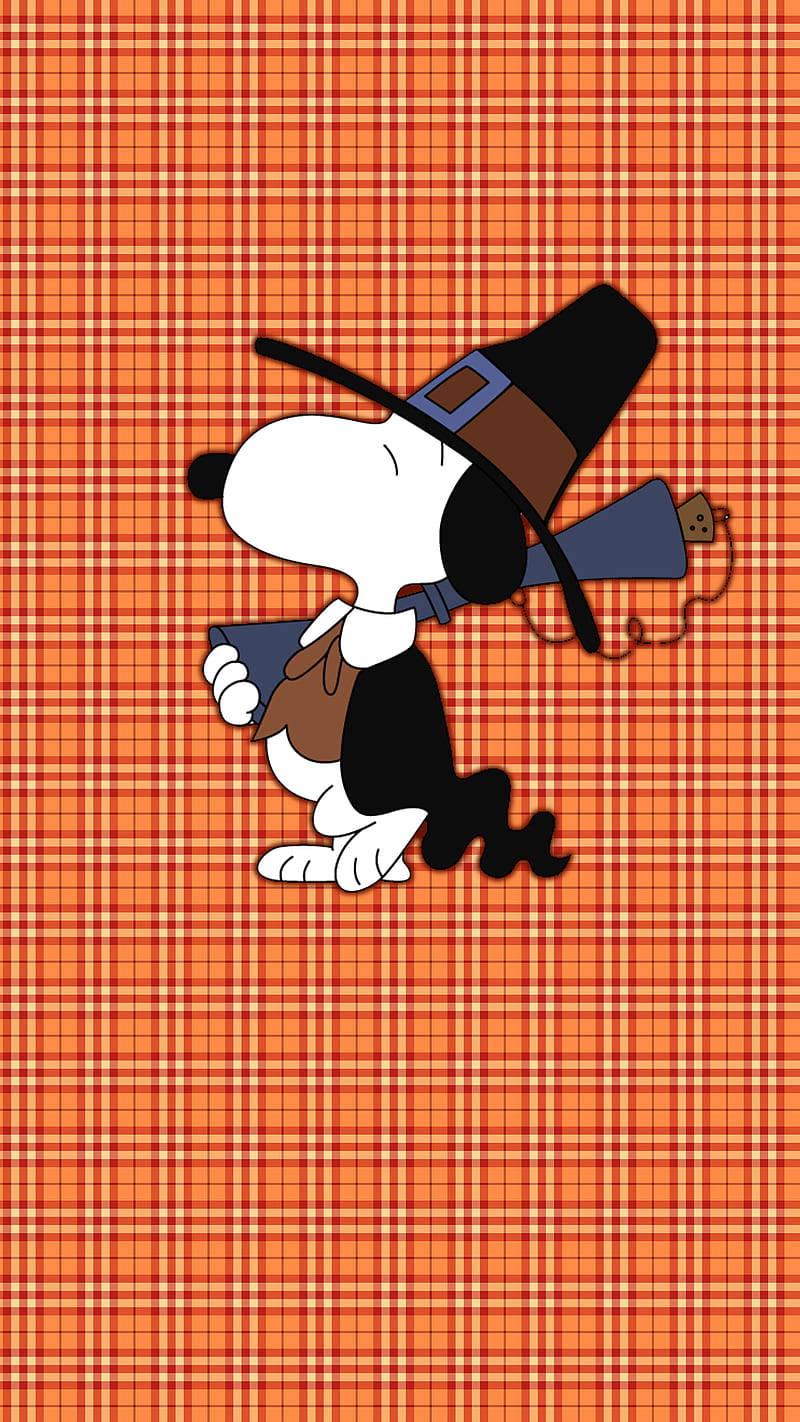 Peanuts Thanksgiving Pilgrim Snoopy Wallpaper