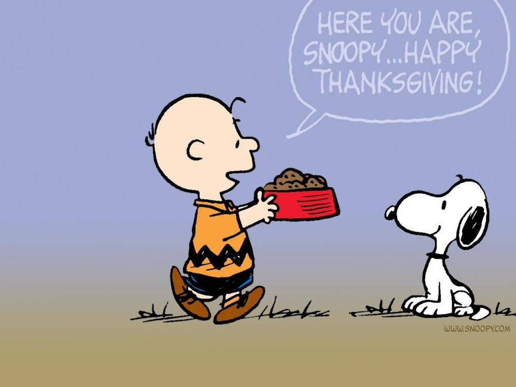 Peanuts Thanksgiving Snoopy Treat Wallpaper