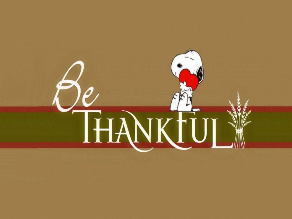 Peanuts Thanksgiving Thankful Art Wallpaper