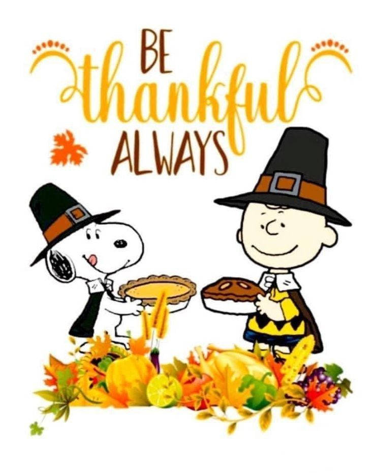 Peanuts Thanksgiving With Snoopy And Charlie Wallpaper