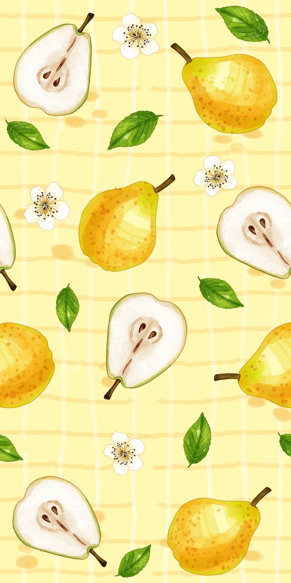 Pear Fruits Grid Poster Wallpaper