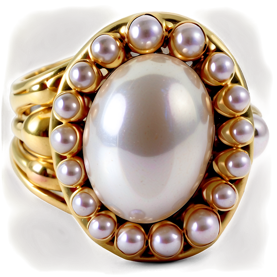 Pearl Accent Rings Png 3 PNG