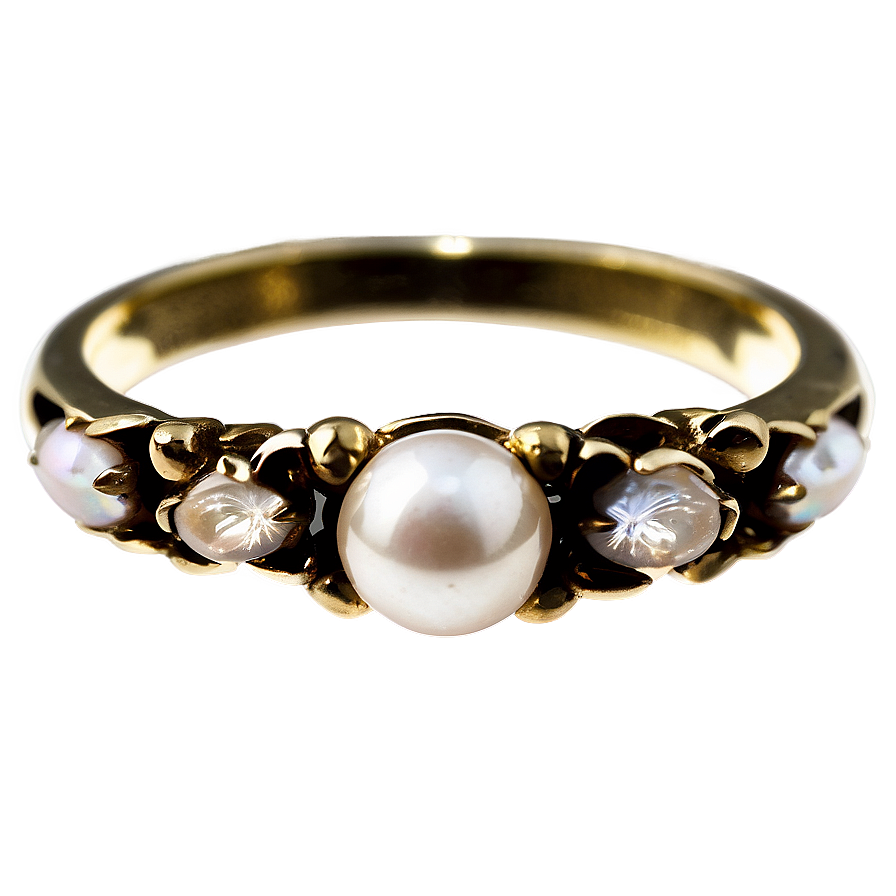 Pearl Accent Rings Png Xvc60 PNG