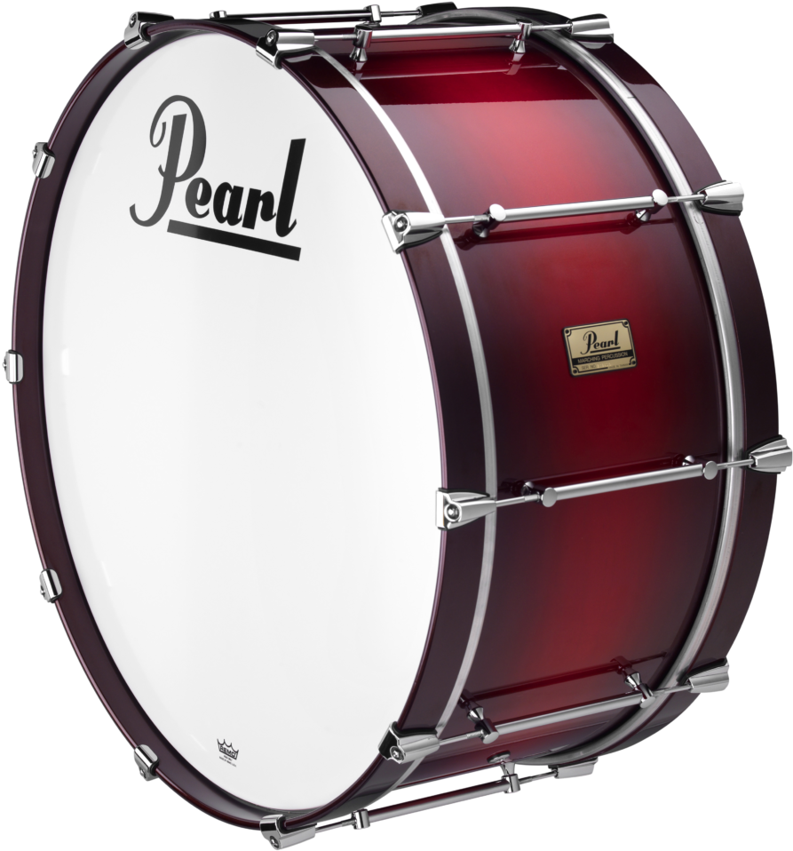 Pearl Bass Drum Red Finish PNG