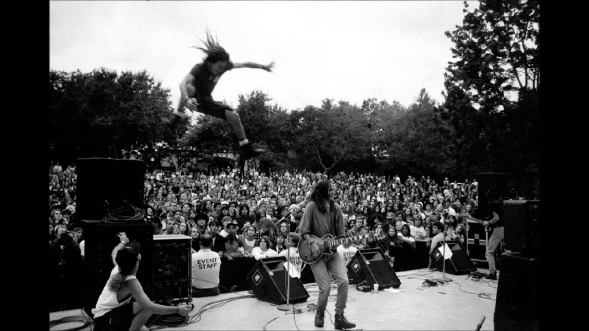 Conciertoen Vivo De La Banda De Rock Pearl Jam. Fondo de pantalla