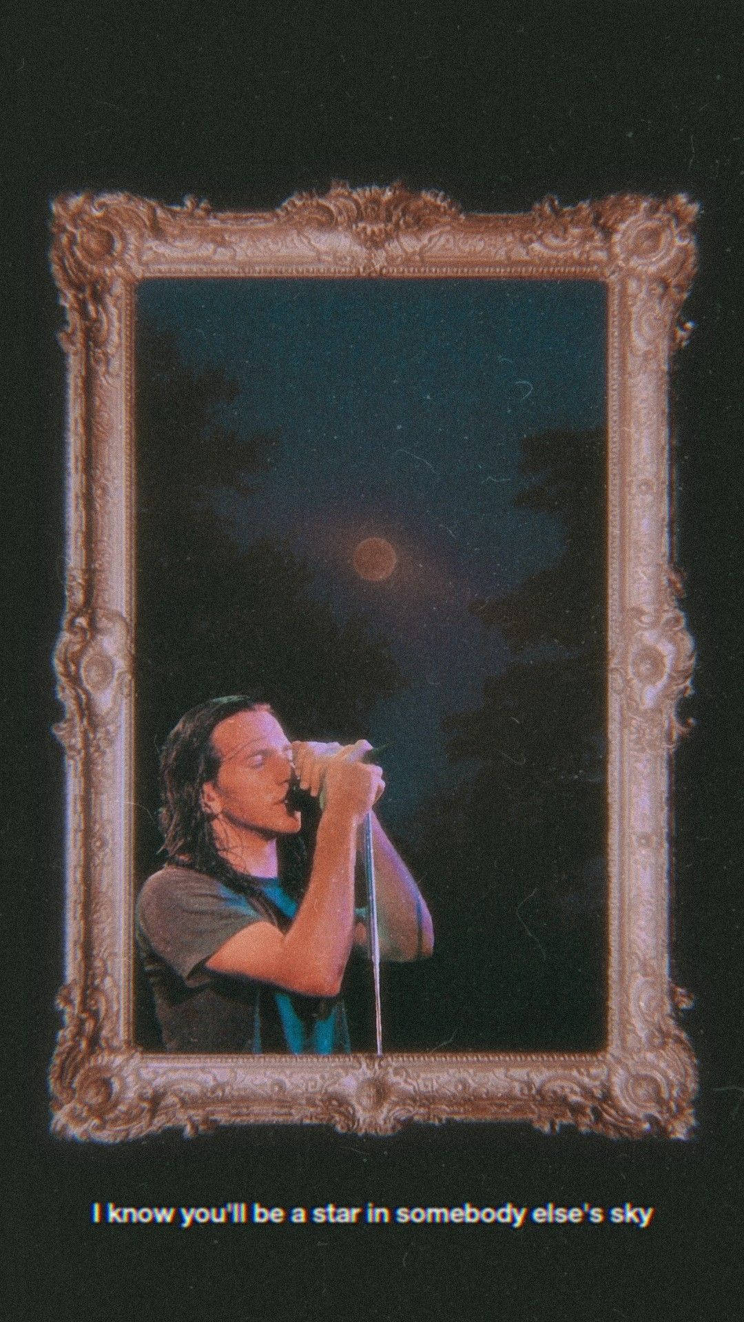 Pearl Jam Rock Band Tekster Tapet: Et farverigt og grafisk tapet, der inkluderer tekster fra Pearl Jams berømte sange. Wallpaper