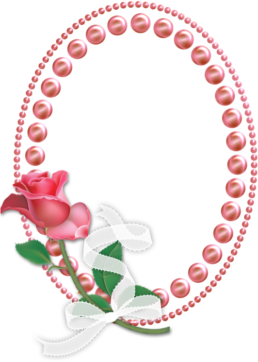 Pearl Necklaceand Rose Graphic PNG