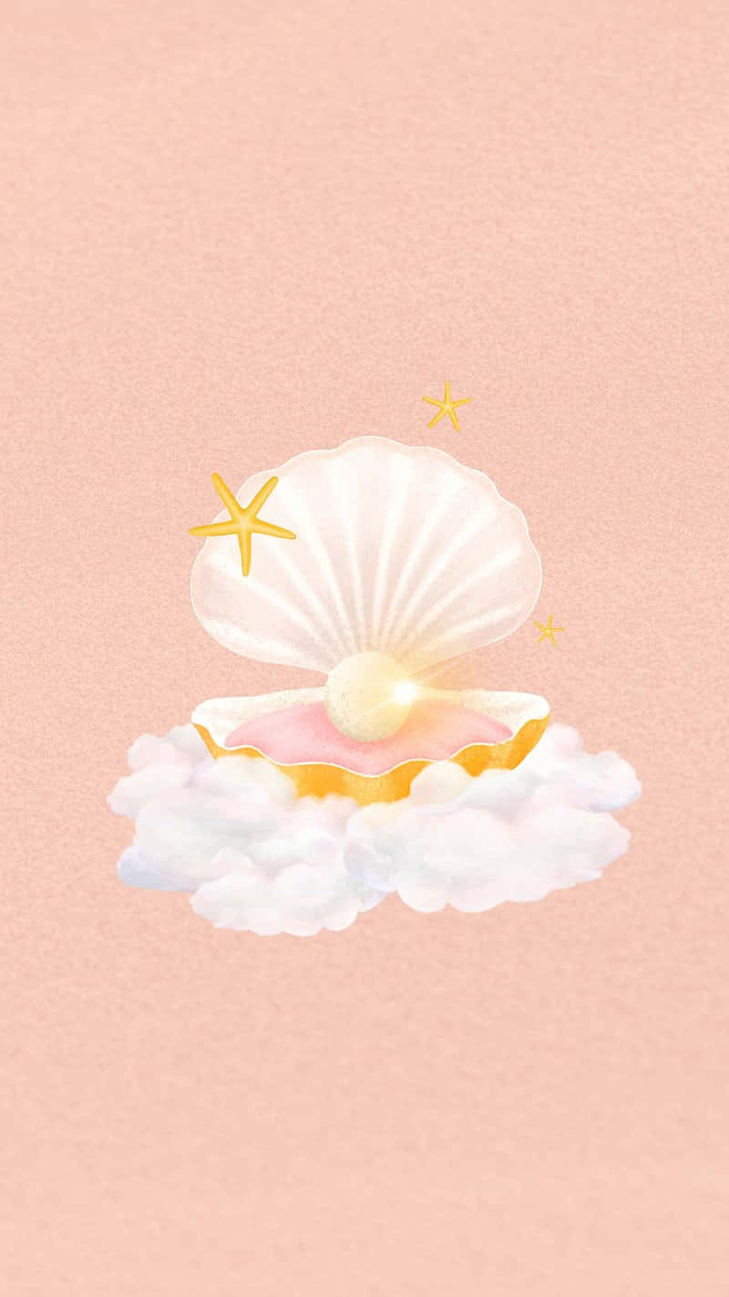 Pearlin Shellon Clouds Illustration Wallpaper