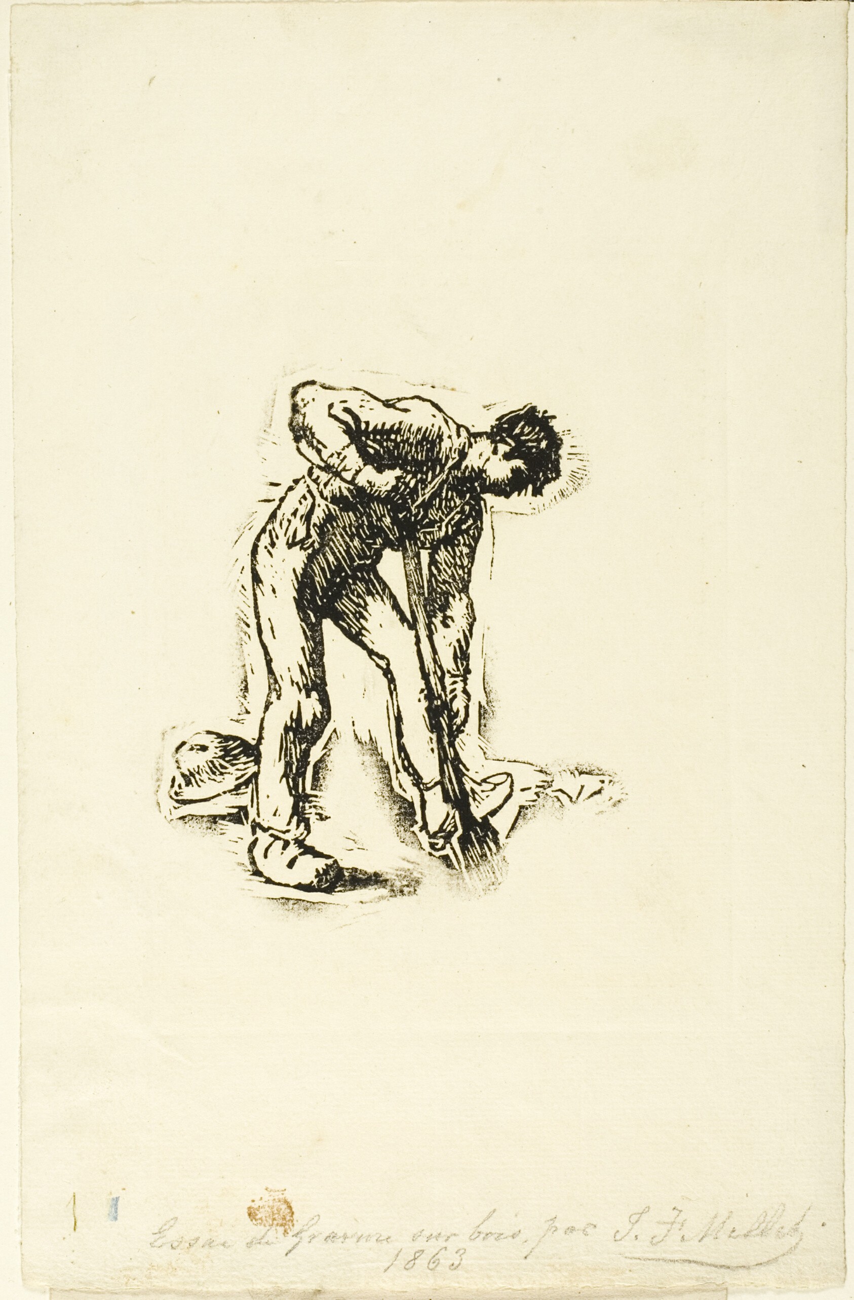 Peasant Digging Wallpaper