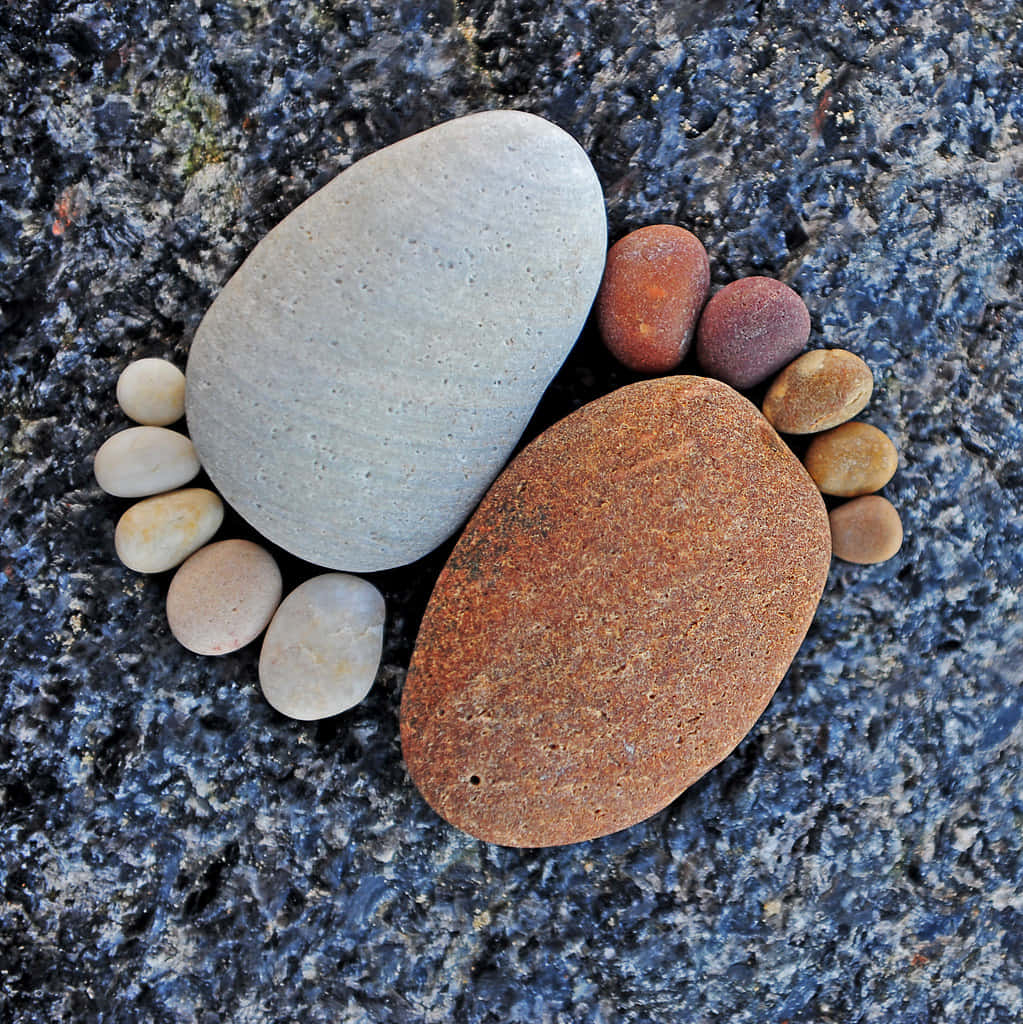 A Group Of Rocks Arranged In A Circle