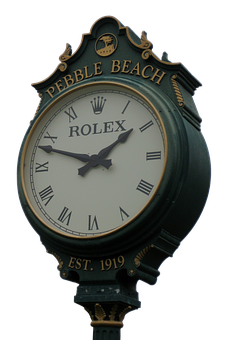 Pebble Beach Rolex Clock Image PNG