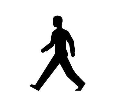 Pedestrian Crossing Sign Silhouette PNG