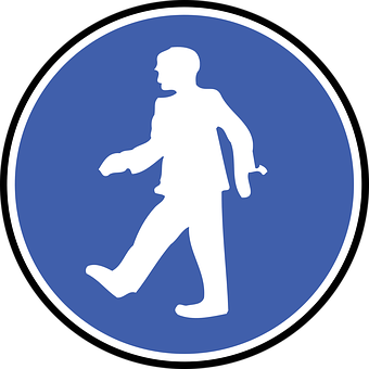 Pedestrian Sign Silhouette PNG
