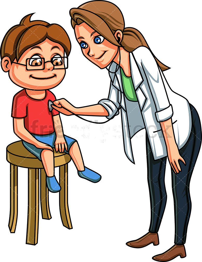 Download Pediatric Checkup Cartoon | Wallpapers.com