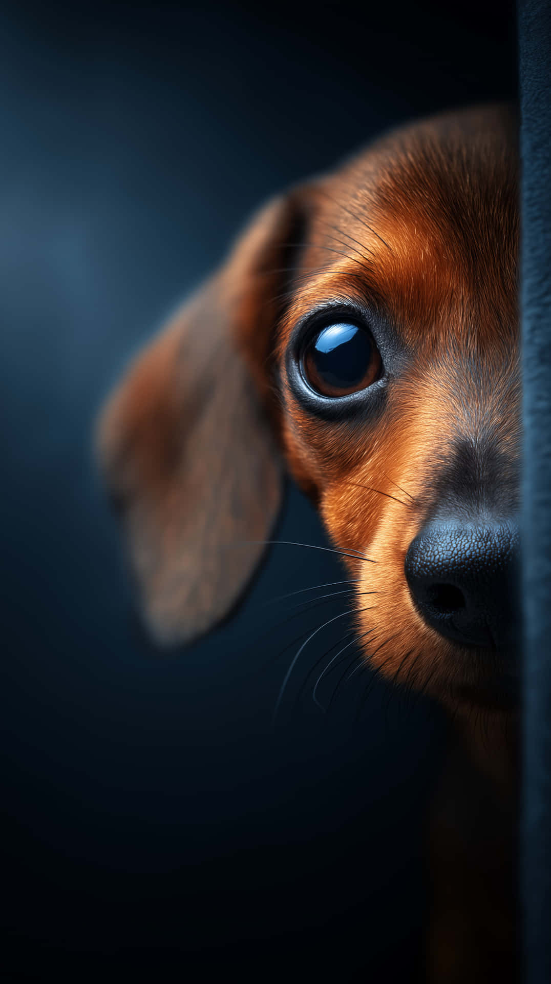 Peeking Dachshund Wallpaper