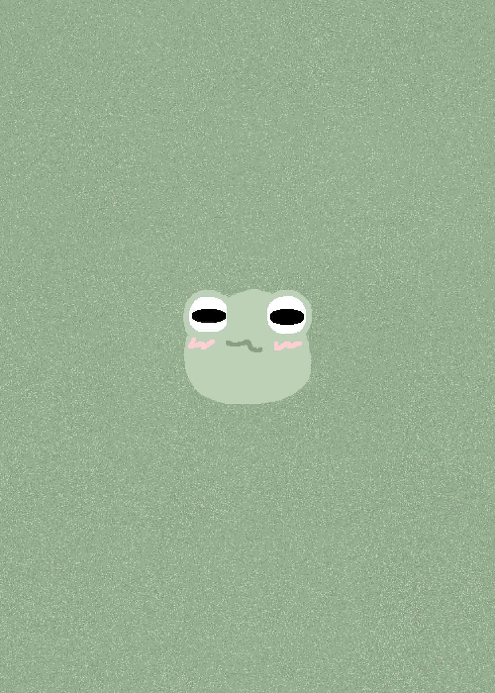 Peeking Froggy Cute Illustration Wallpaper