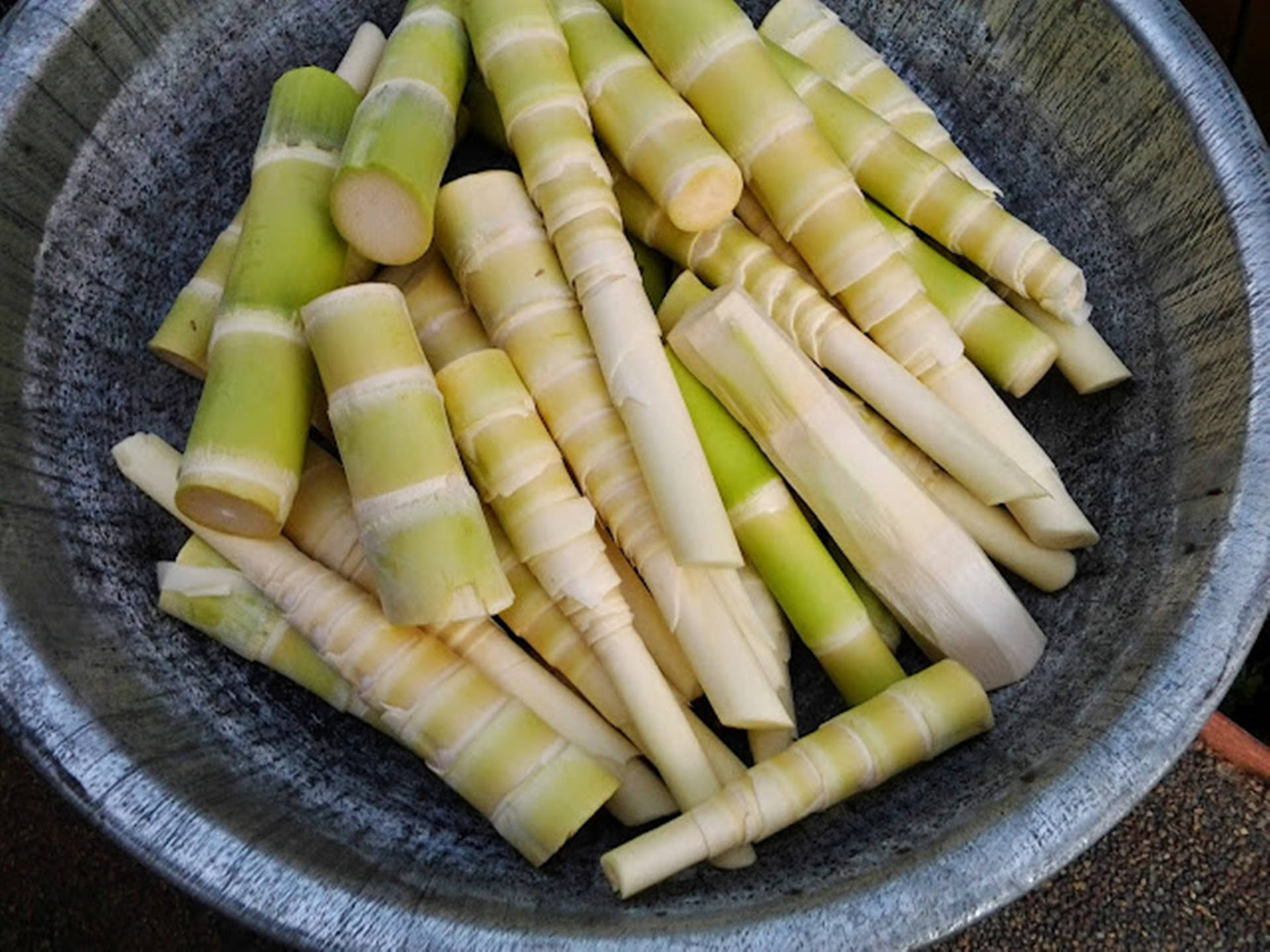 Geschältefrische Gemüse Bambussprossen Wallpaper