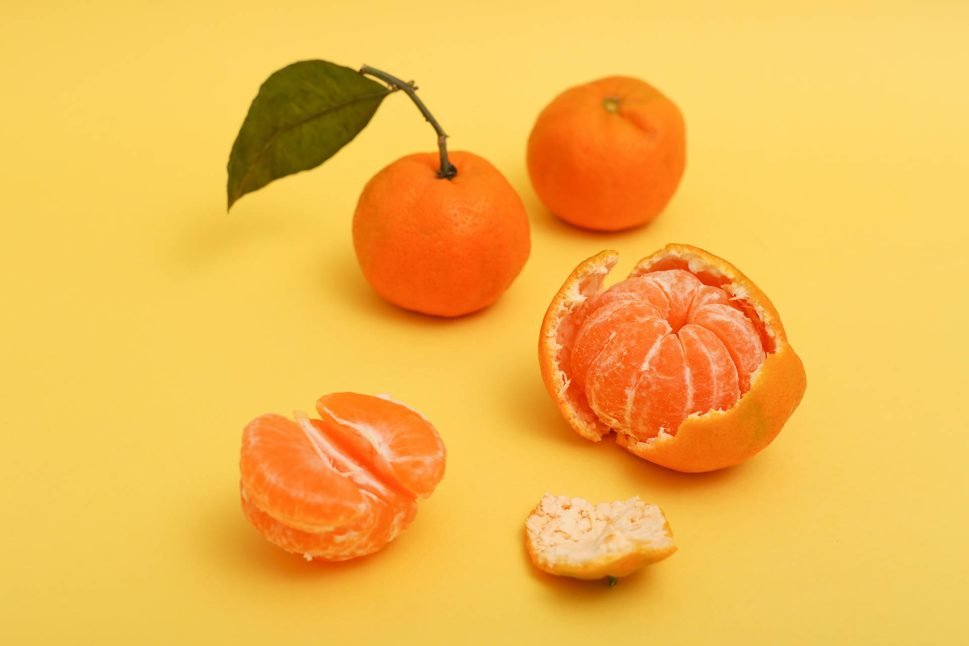 Peeled Orange Fruit Wallpaper
