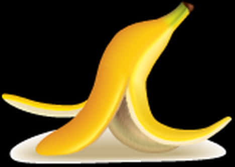 Peeling Banana Graphic PNG