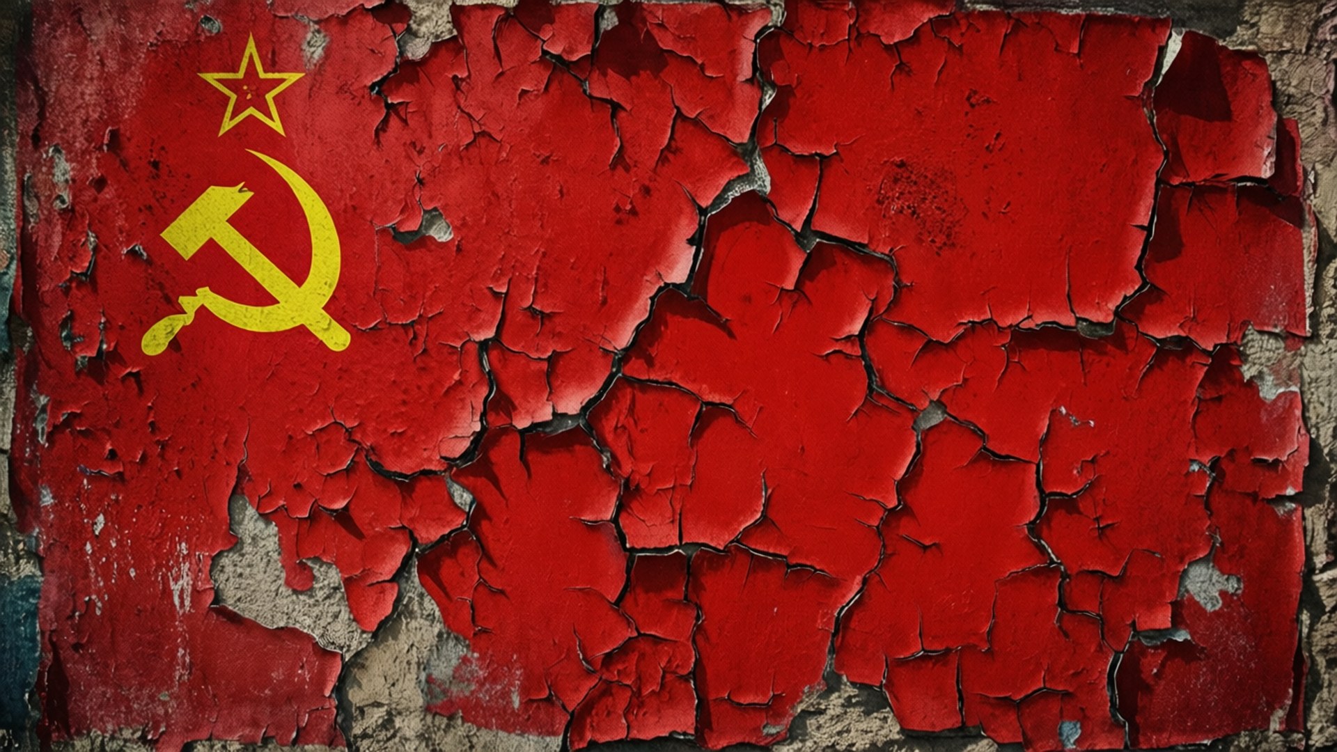 Bendera Soviet Mengelupas Wallpaper