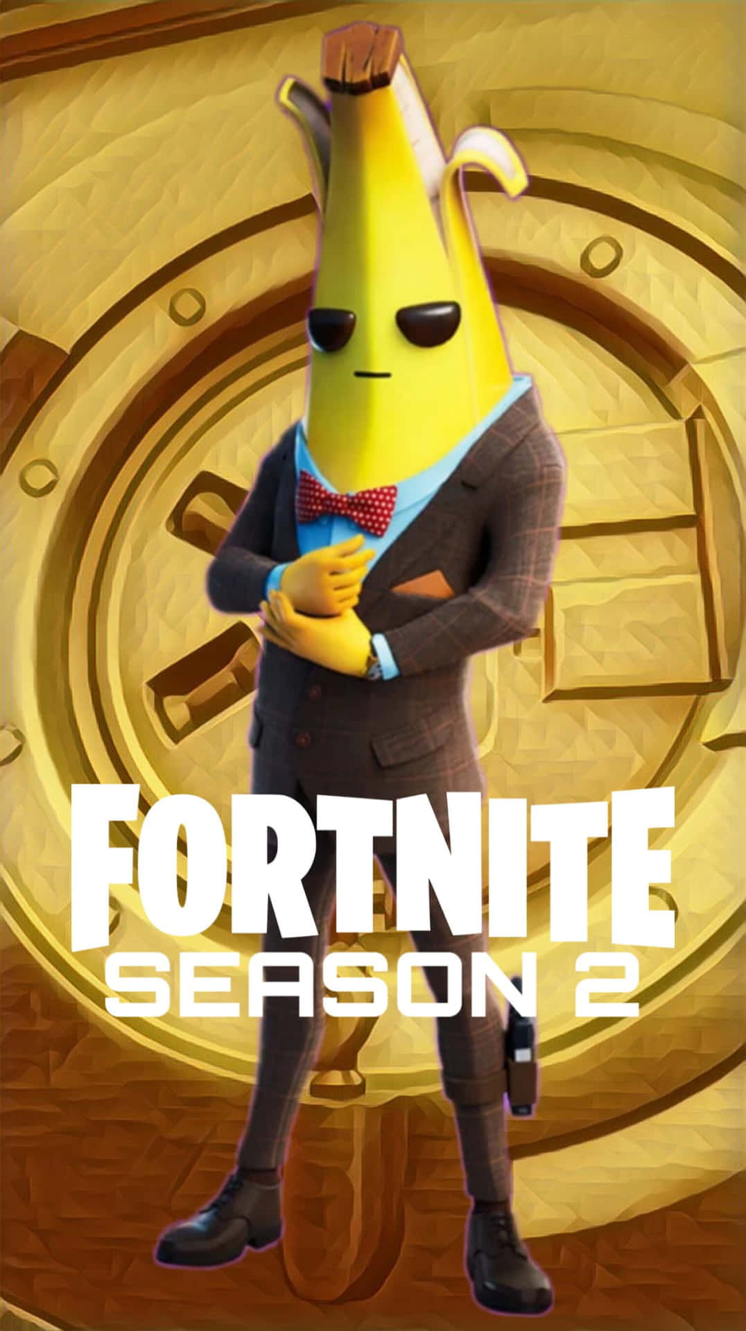 Outwit Enemies with Peely Fortnite Wallpaper