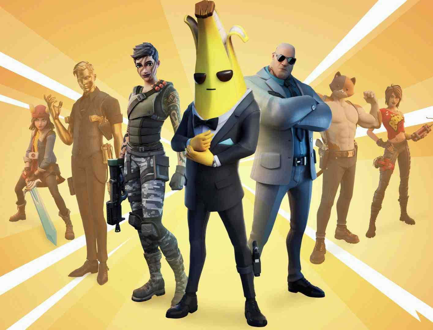 Get Ready For Battle With Peely Fortnite Wallpaper