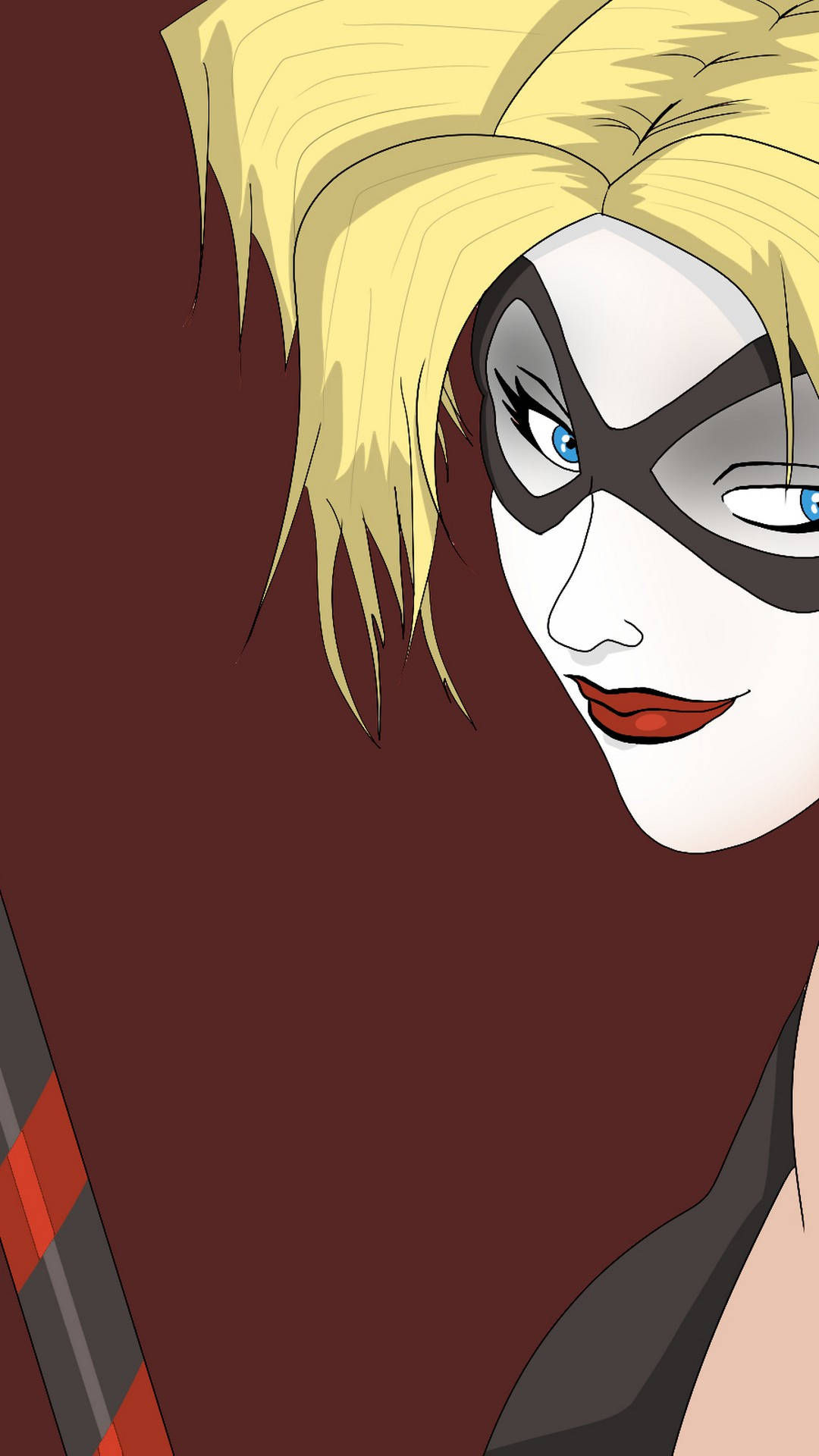 Peering Harley Quinn Phone Art Wallpaper