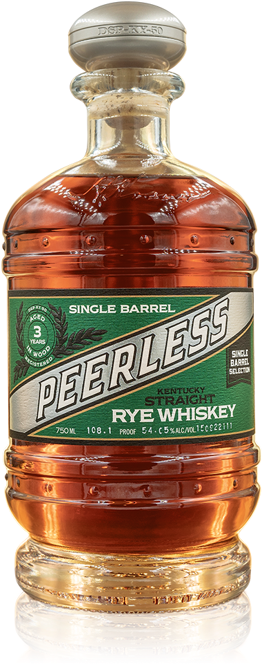 Peerless Single Barrel Rye Whiskey Bottle PNG