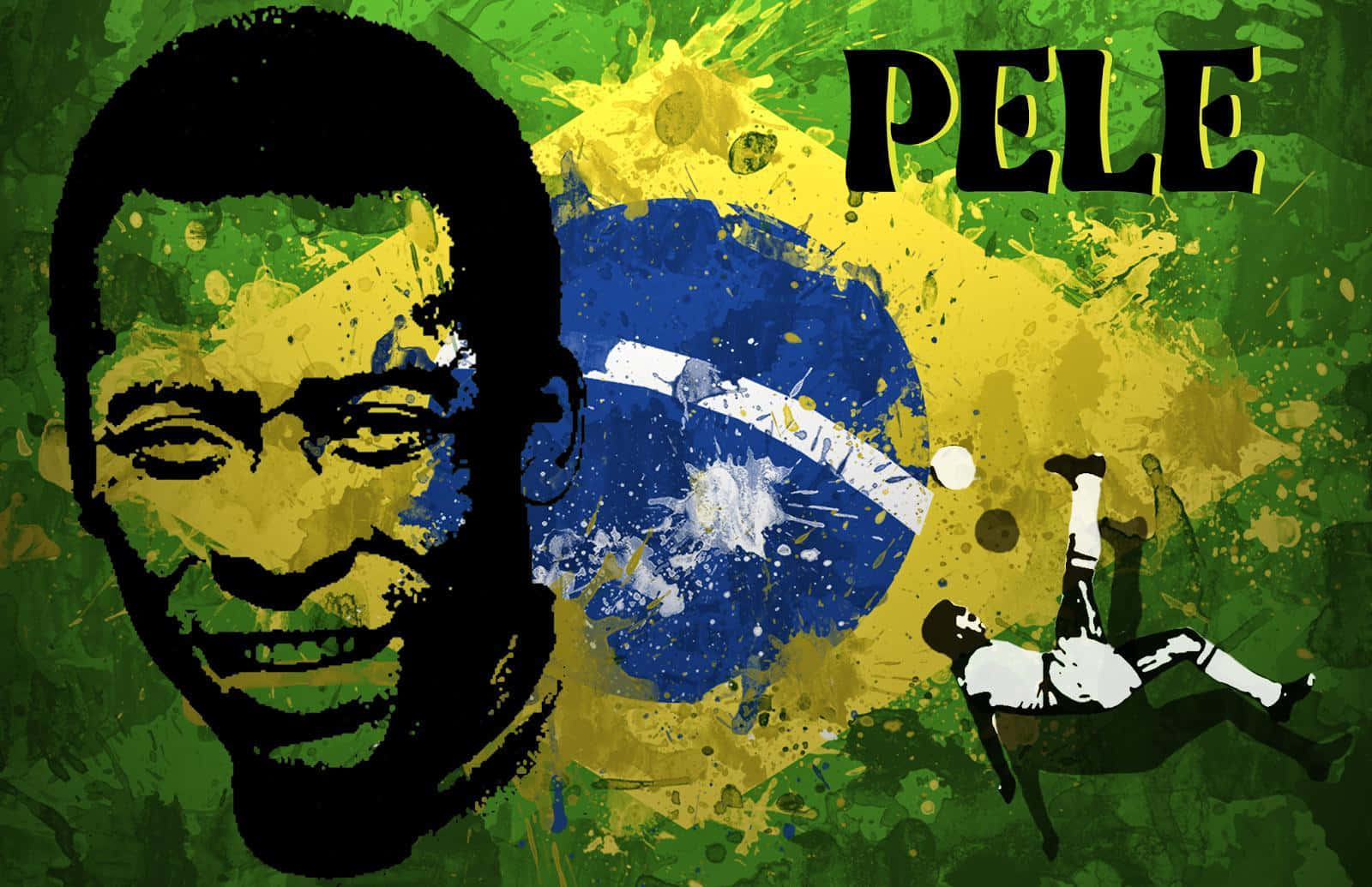 Pele Artistic Soccer Legend Wallpaper