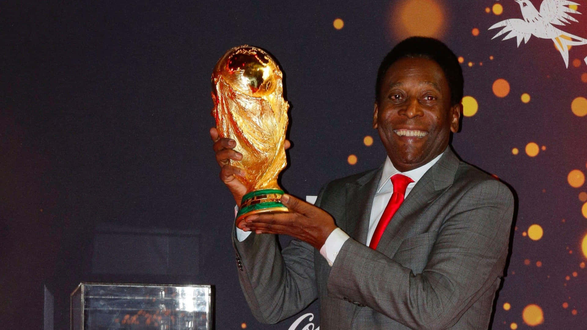 Pele Holding F I F A World Cup Trophy Wallpaper