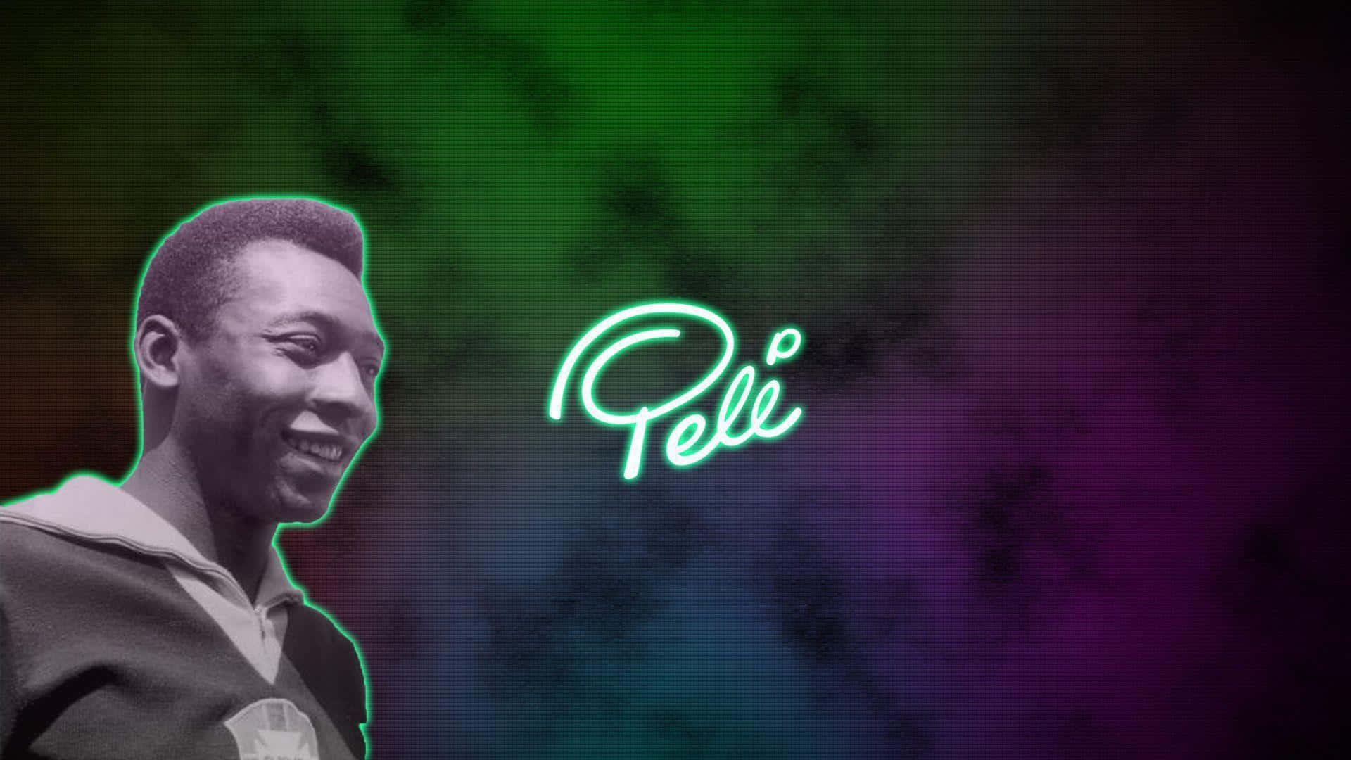 Pele Legendarische Voetbalicoon Achtergrond