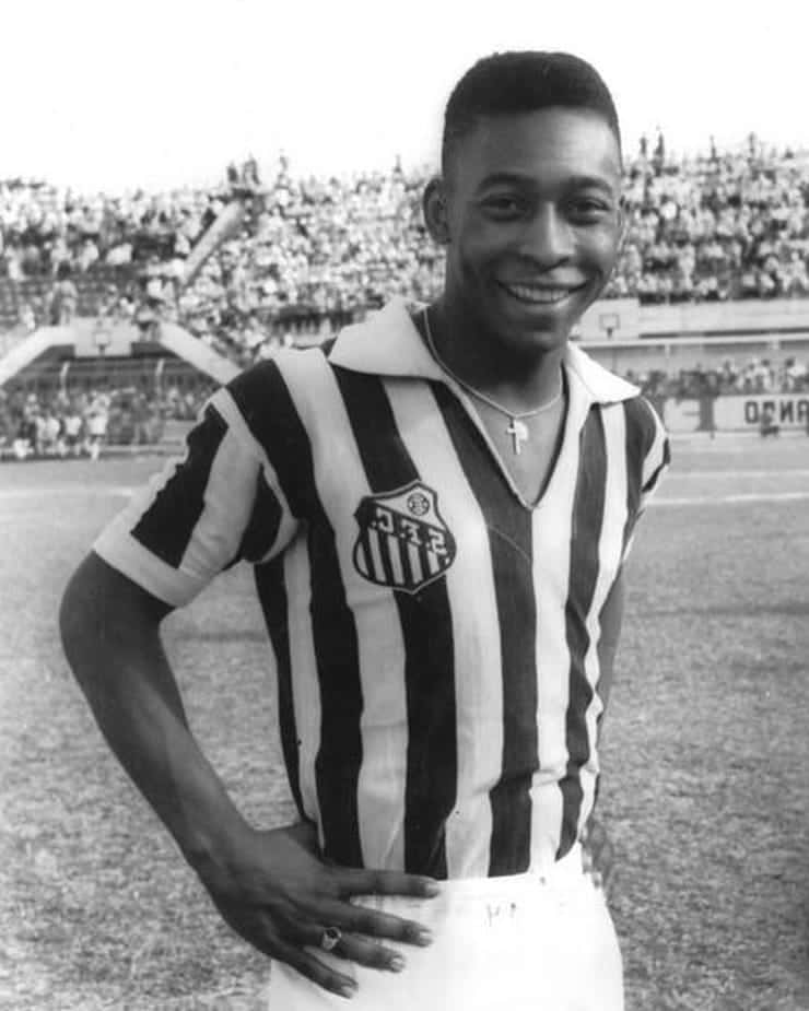 Pele Santos F C Vintage Portret Achtergrond