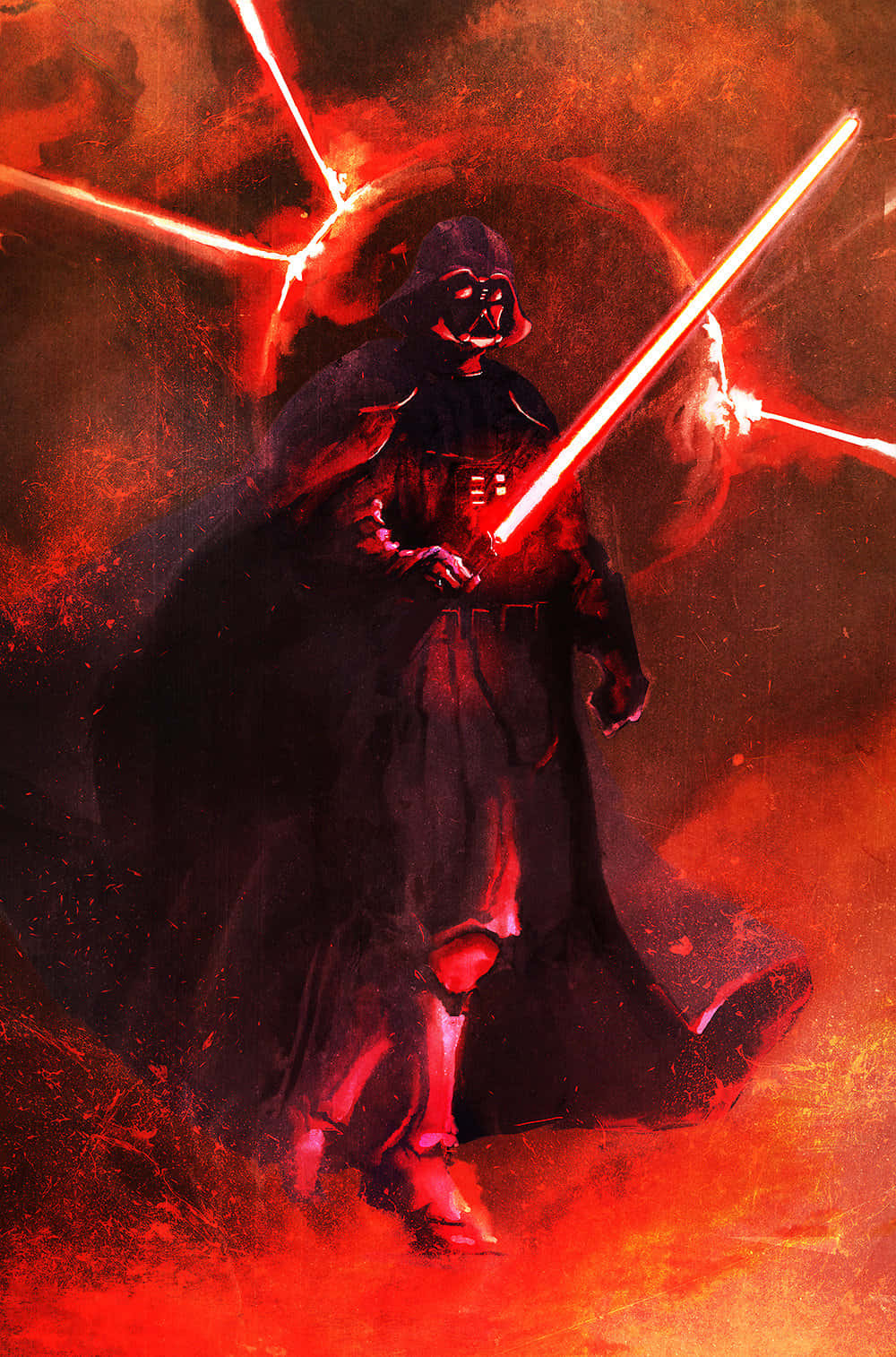 Pemandangan Epik Dari Lanskap Vulkanik Mustafar Wallpaper