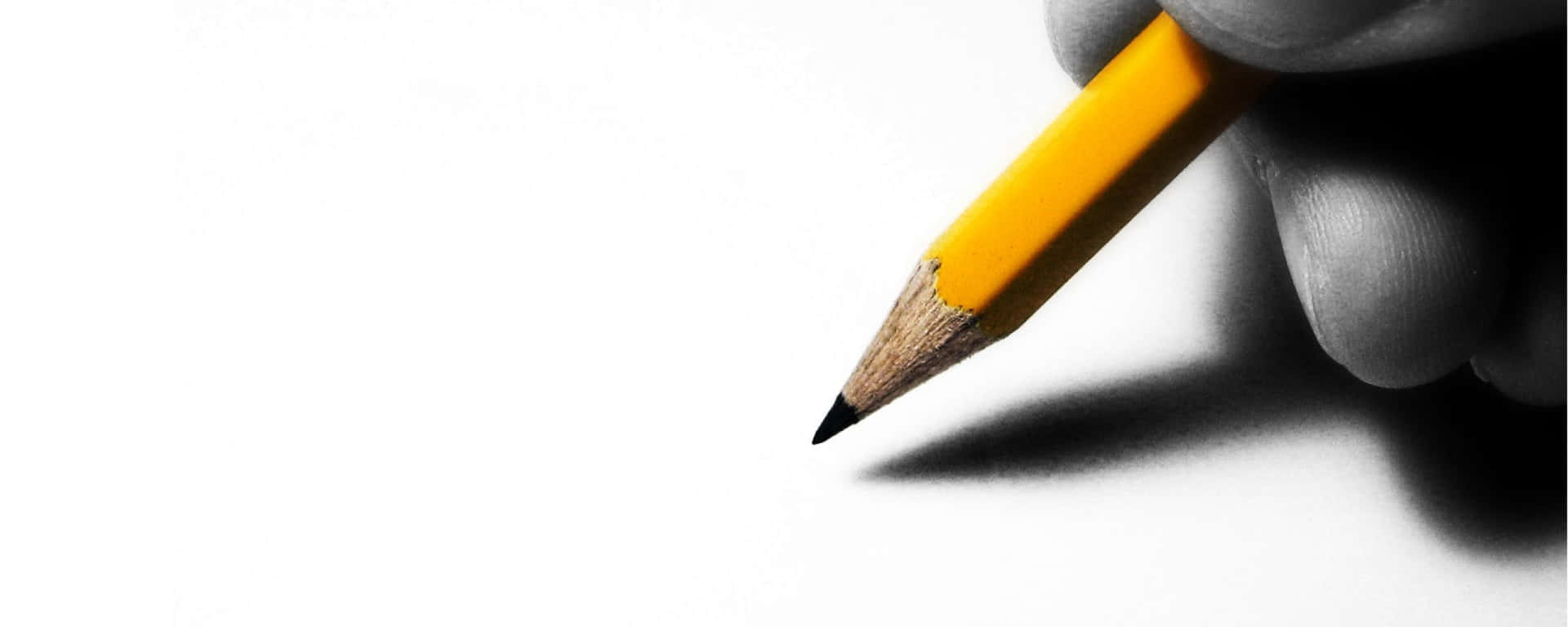 A Person Holding A Yellow Pencil