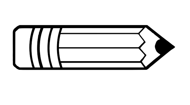 Pencil Icon Blackand White PNG