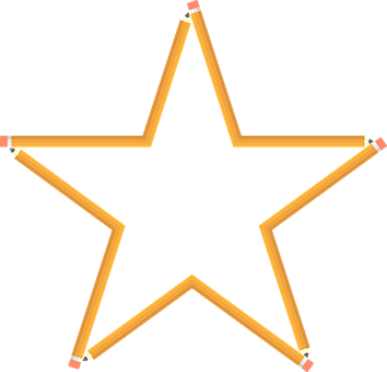 Pencil Star Illustration PNG