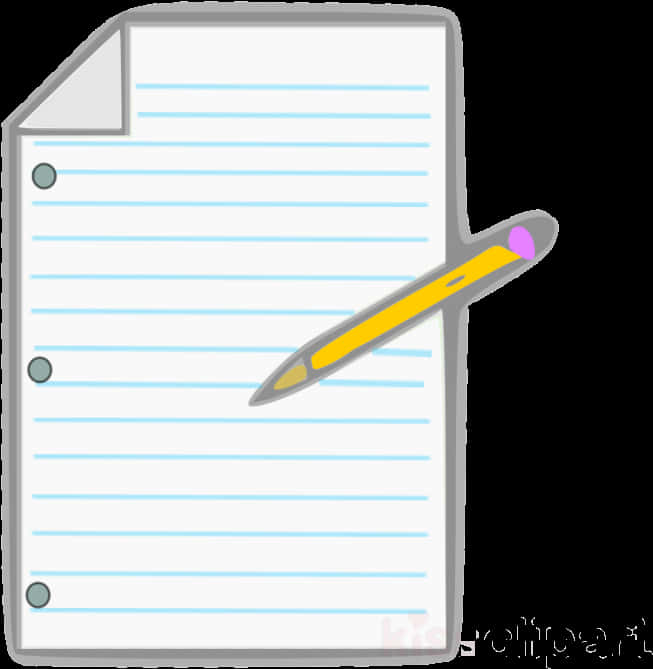 Pencilon Lined Paper Graphic PNG