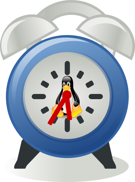 Penguin Alarm Clock Illustration PNG