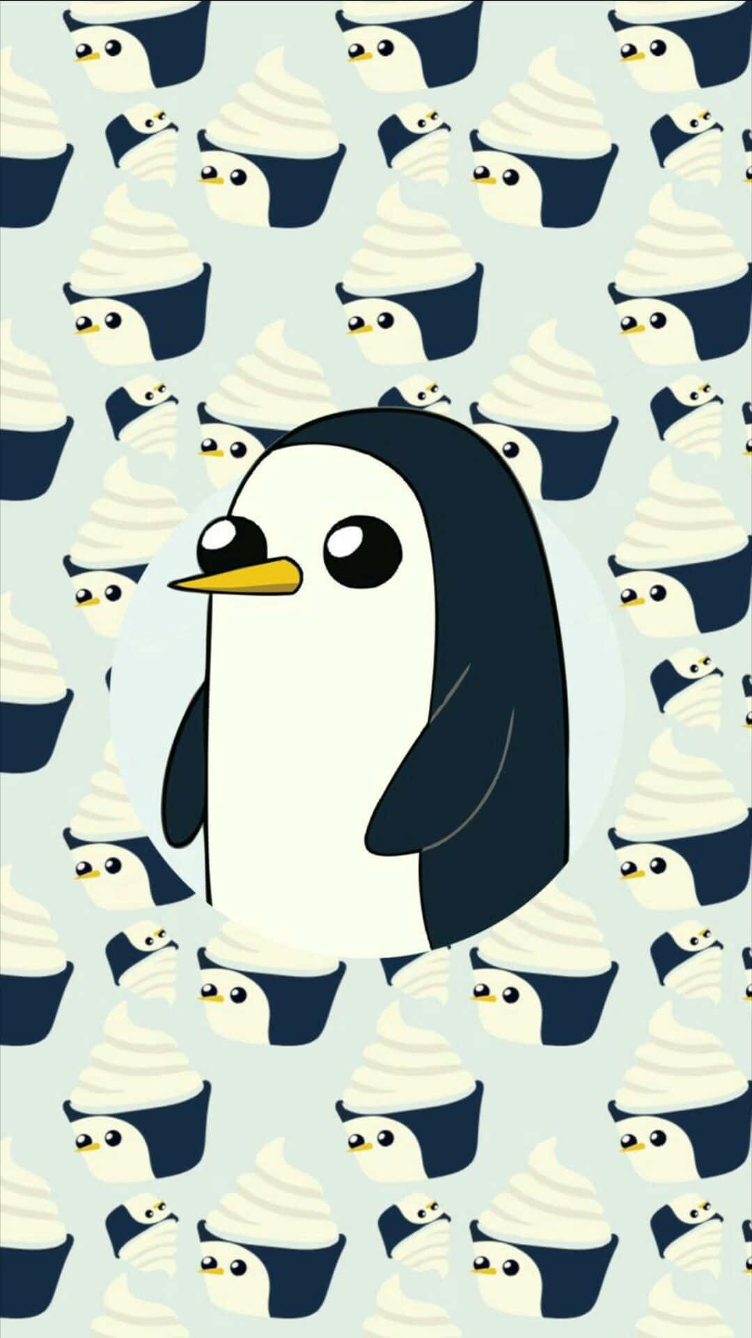 Siénteteenvuelto En La Frescura Del Invierno Con Este Adorable Fondo De Pantalla De Pingüinos.
