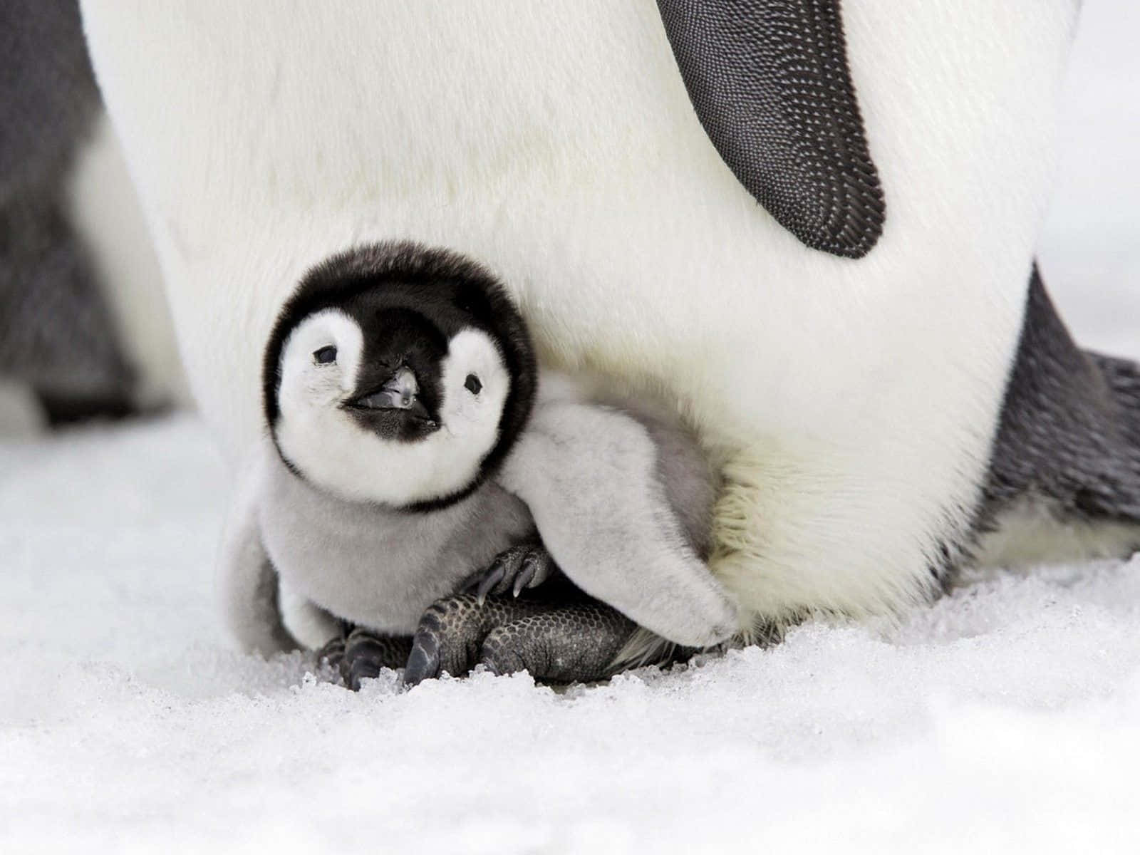 Adorable Penguin Enjoys the Winter Weather