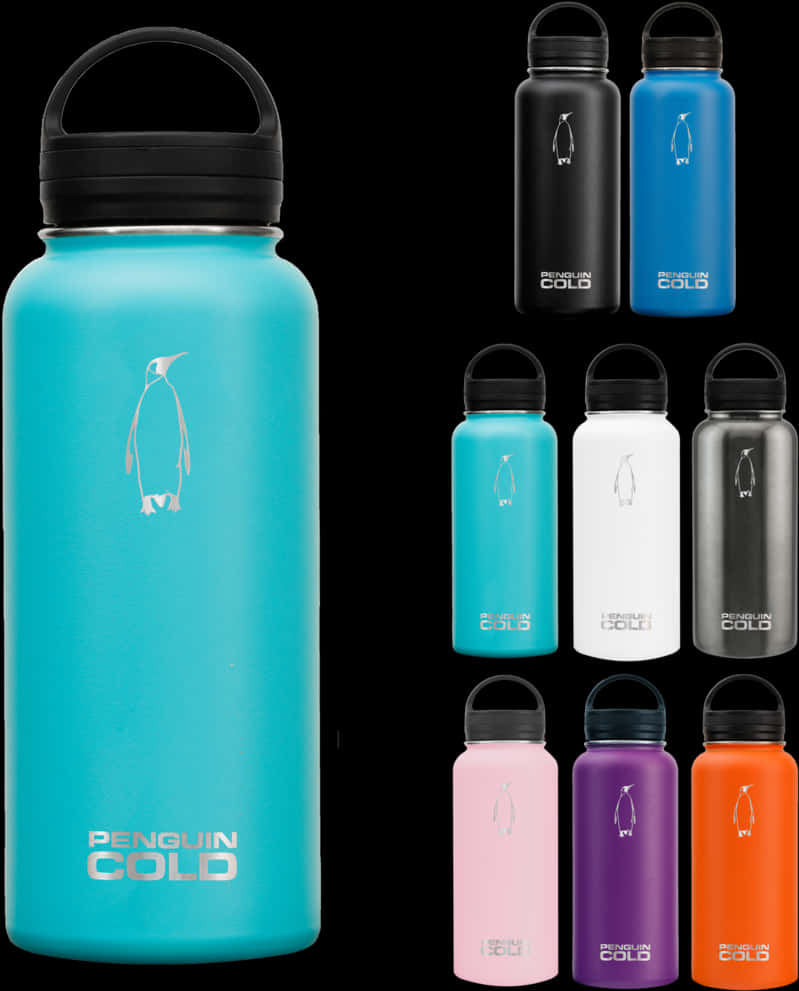 Penguin Cold Insulated Bottles Collection PNG