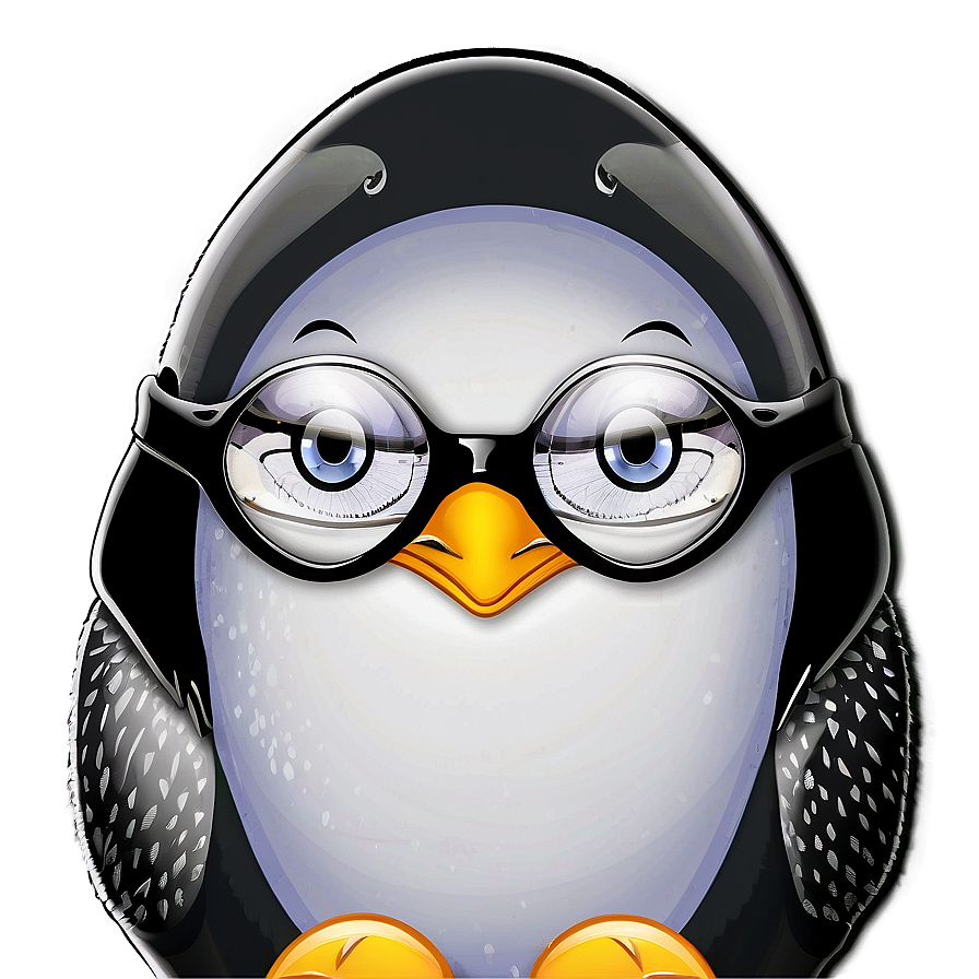 Penguin With Glasses Png 05062024 PNG