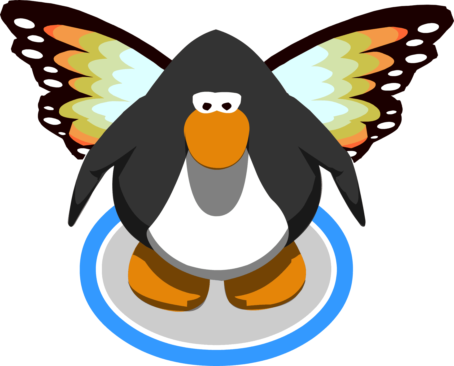 Penguin_with_ Butterfly_ Wings_ Vector PNG
