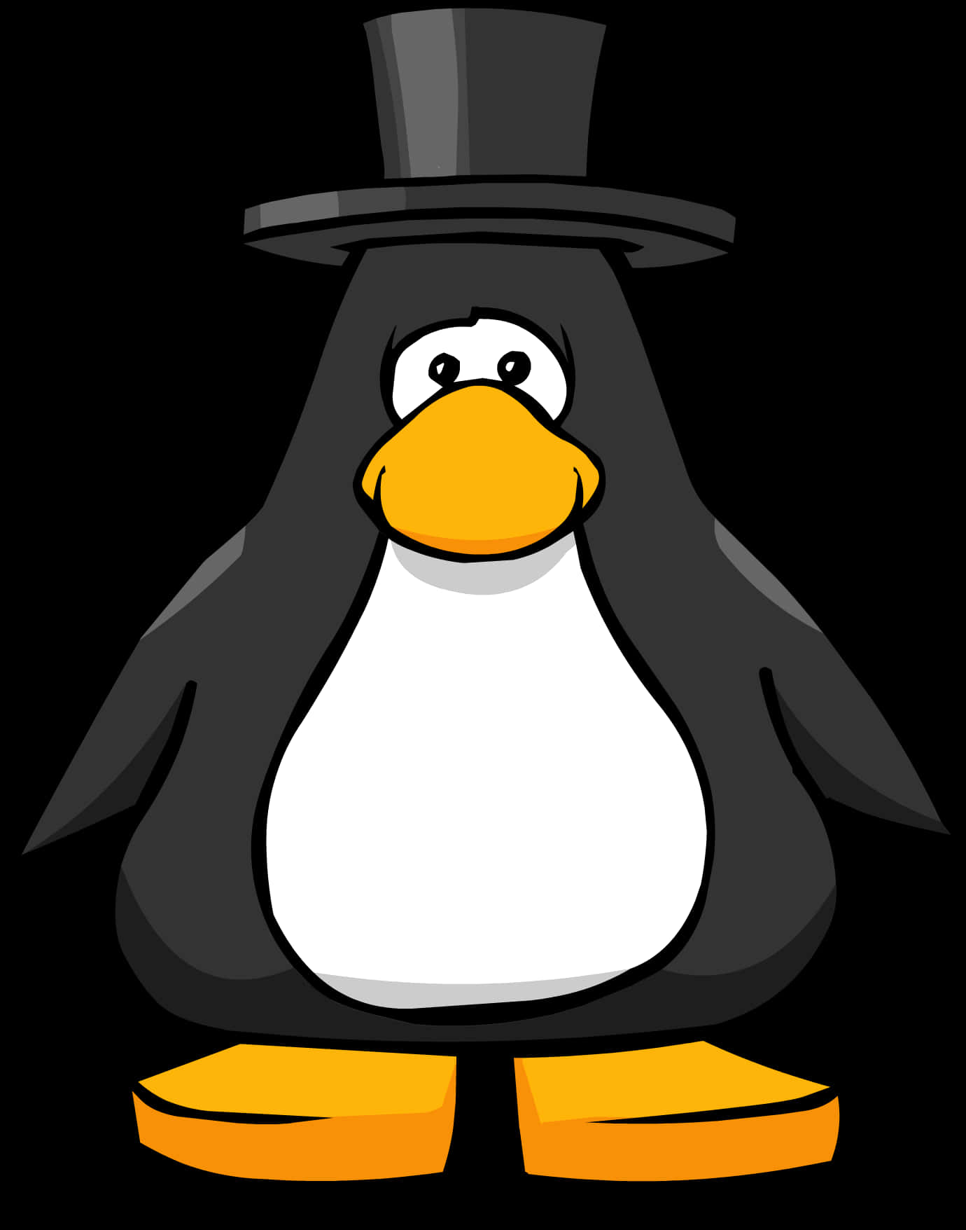 Penguinin Top Hat Cartoon PNG