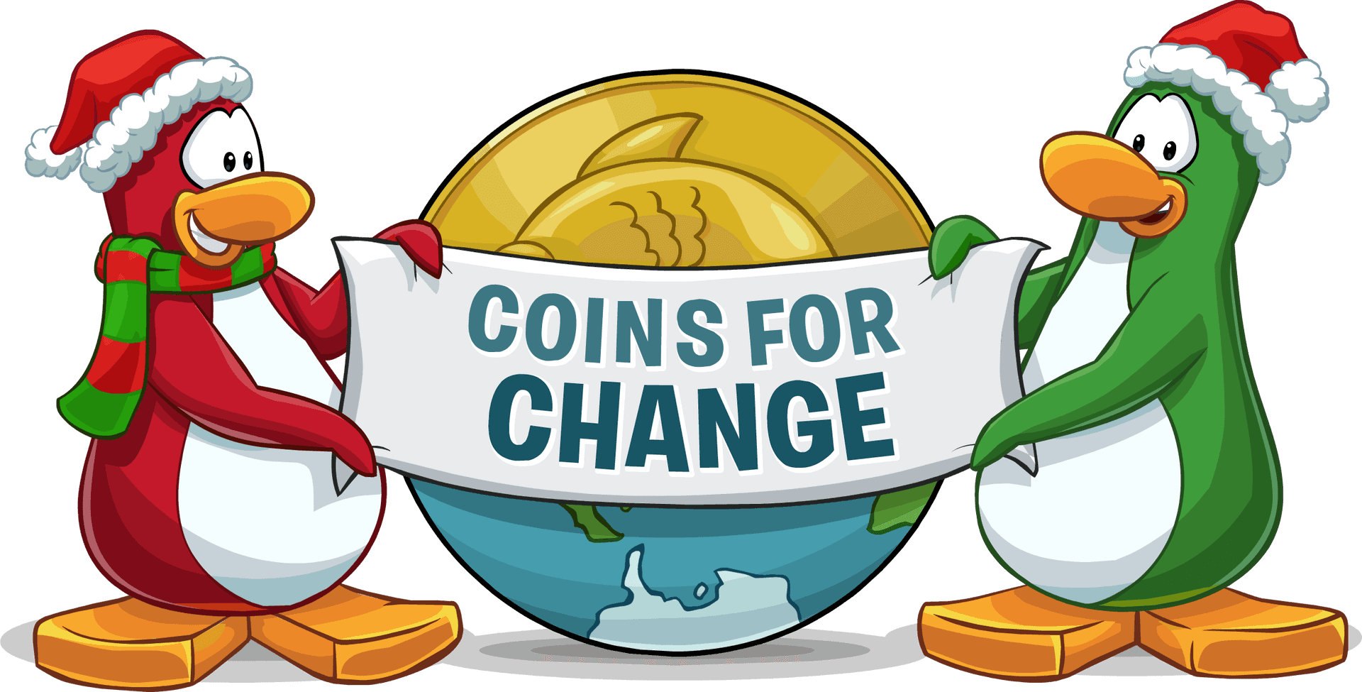 Penguins_ Coins_for_ Change_ Banner PNG