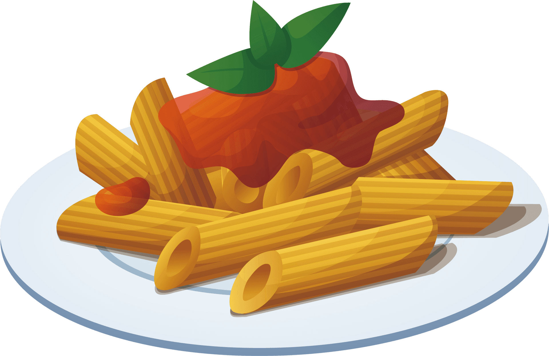 Penne Pastawith Tomato Sauceand Basil.png PNG