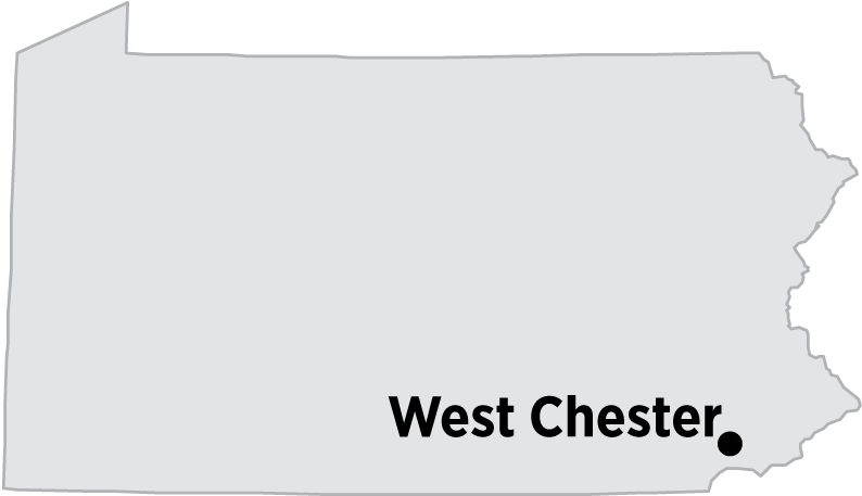 Pennsylvania Map West Chester Location PNG